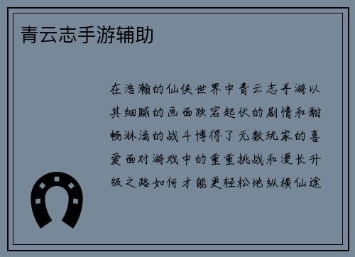 青云志手游辅助